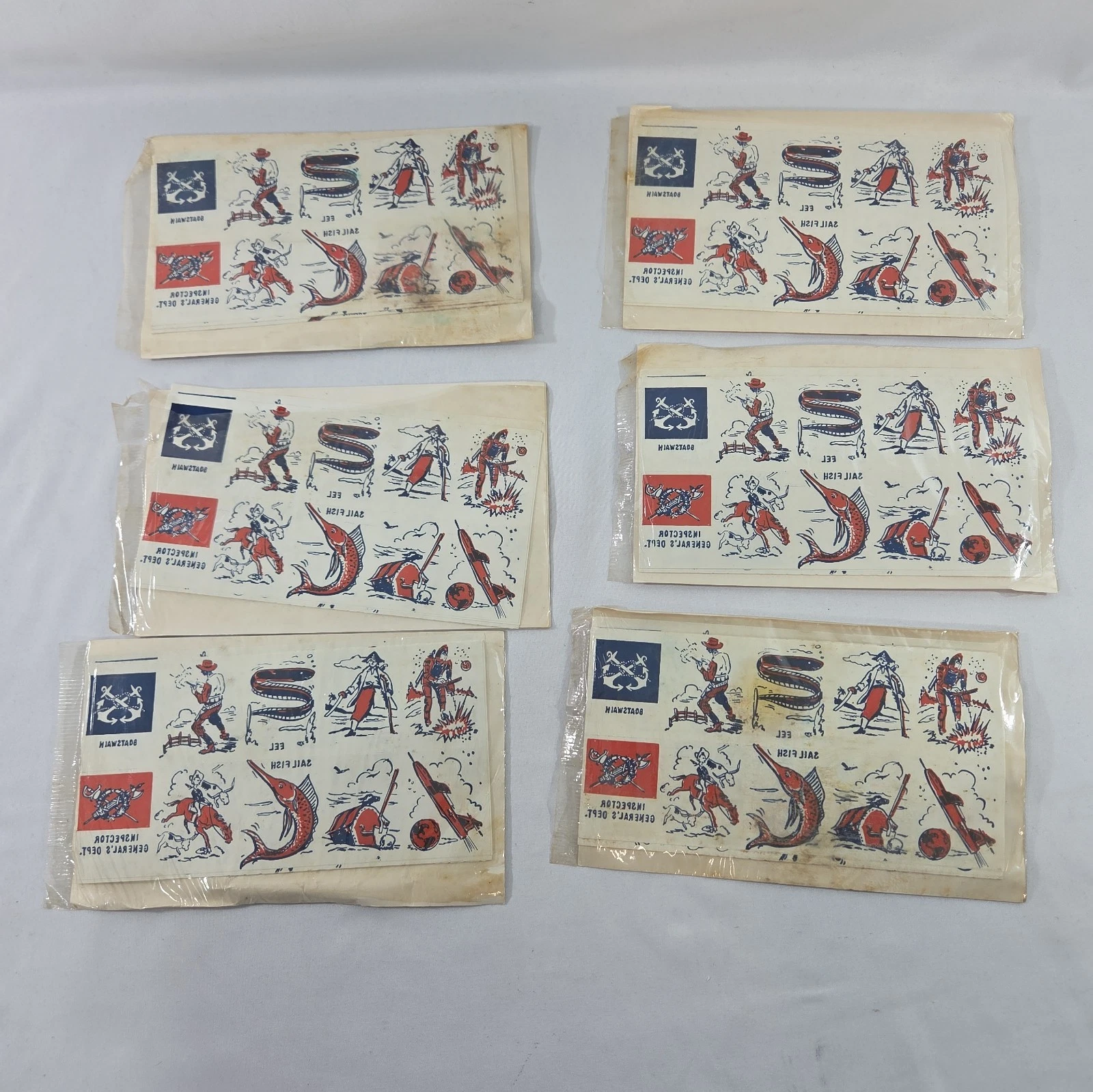 Vintage 1962 Washable Tattoo Sheet Kockamamies - A.J. Wildman NY USA - NEW NOS - product detail image 2