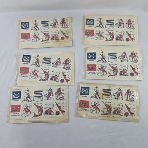 Vintage 1962 Washable Tattoo Sheet Kockamamies - A.J. Wildman NY USA - NEW NOS image 2