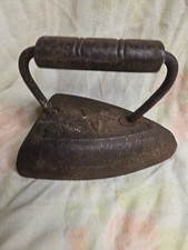 Old antique flat iron Cast-Iron Heavy Paperweight Doorstop Rustic