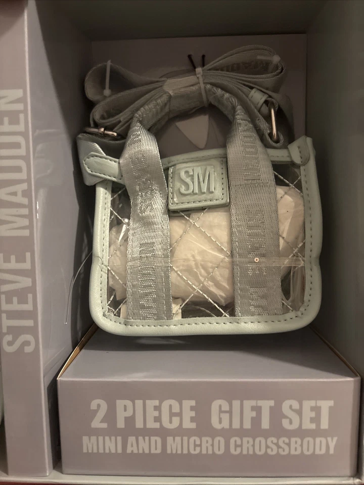Juego de regalo de 2 piezas Steve Madden. Cartera bandolera mini y micro. Nuevo Foto 4 de 4
