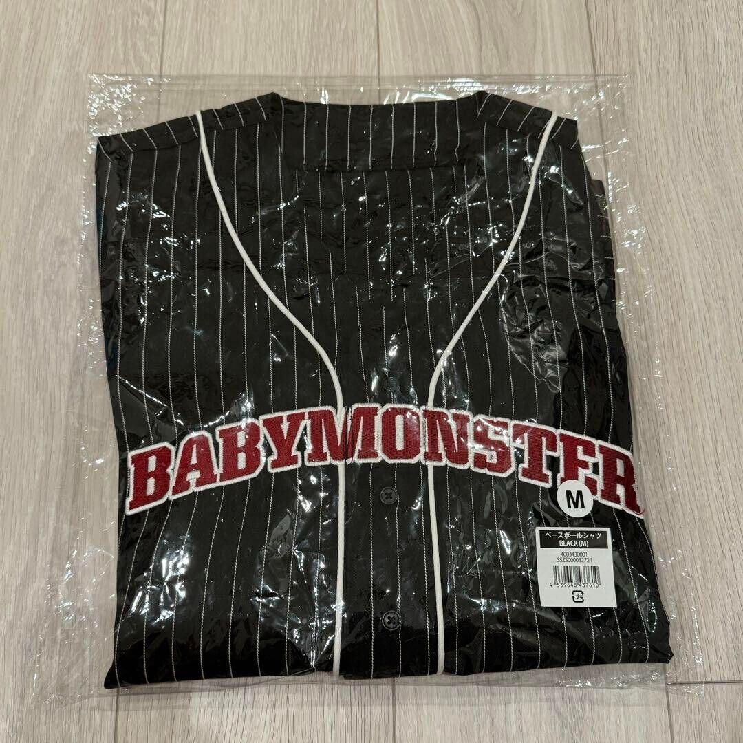 babymonster Baseball T-shirt Jersey Black Size M Rare babymonster Baseball T-shirt Jersey Black Size M Rare