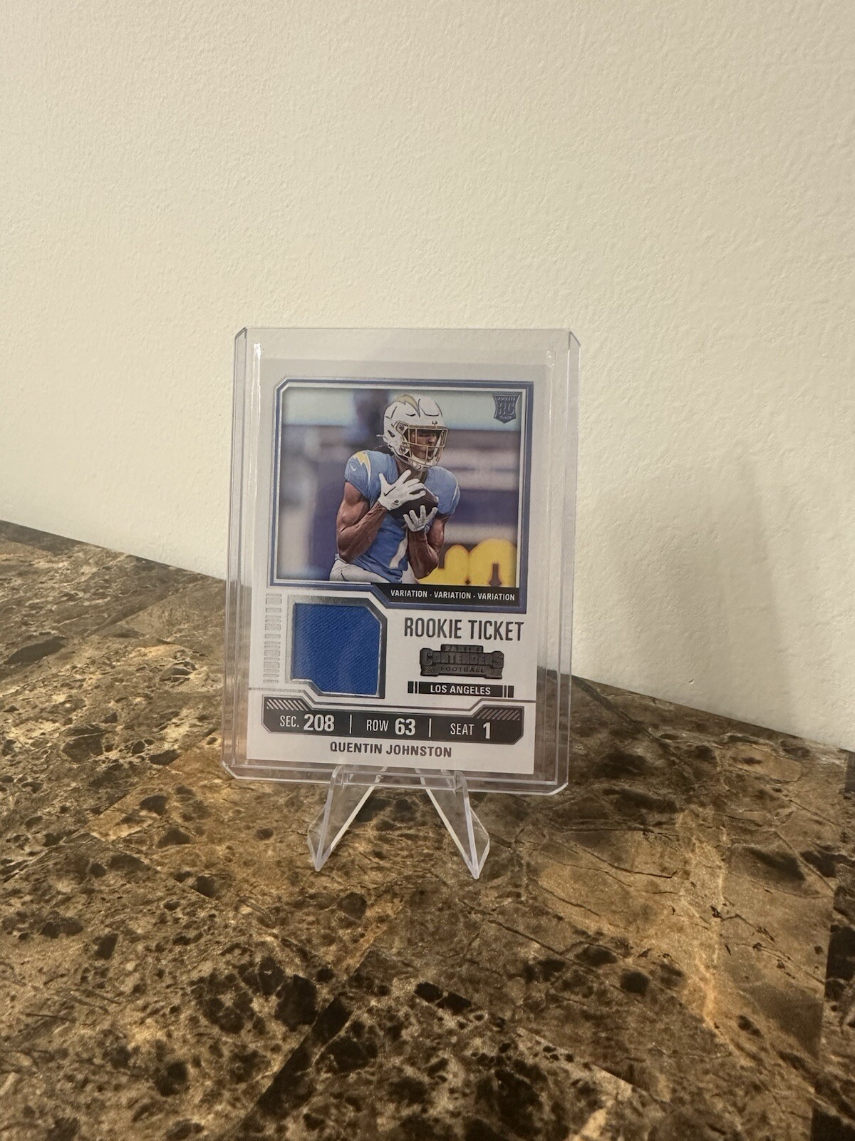 2023 Contenders - Quentin Johnston - Rookie Ticket Swatch Variation - Chargers