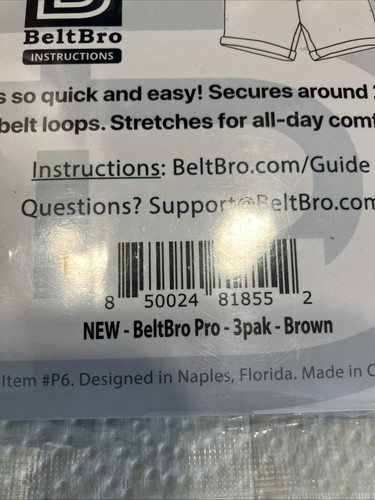 BeltBro Pro (3) Multipack For Men –BeltPro Buckle-Free Elastic Belt Brown - Picture 2 of 5