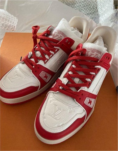 red louis vuitton trainers