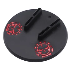 Black Round Kickstand Sidestand Jiffy Stand Coaster Pad For Harley Touring Cruis