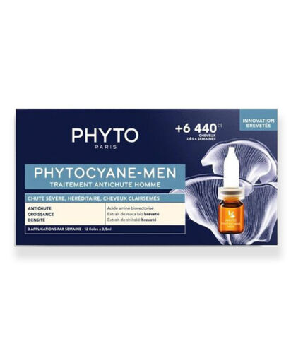 PHYTO Phytocyane Tratamiento contra Caídas Cabello Hombre para Caída Severa 12F - Afbeelding 1 van 5
