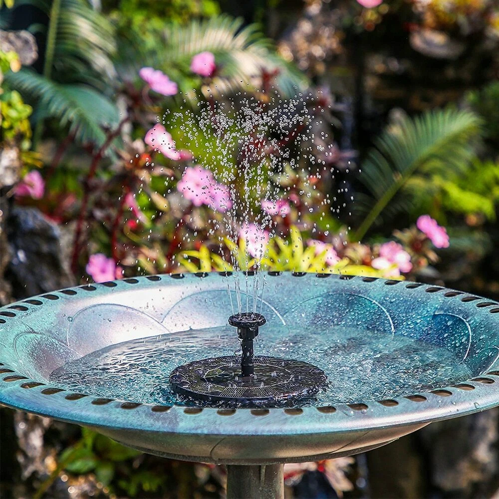 Solar Fountain Pump Powered Floating Bird Bath Water Garden Pond