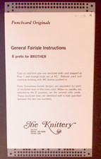 Brother Knitting Machine Punch card Bike Sports Yarn Fairisle Pattern Bicycle