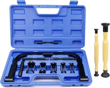 Valve Spring Compressor - 10 Pc Removal Tool Kit, Valve Lappers for Car, ATV