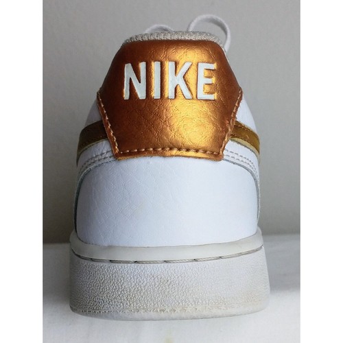 Nike Court Vision Low Basketball Shoes. Women's 11. White/Gold CD5434-107 - Picture 6 of 11
