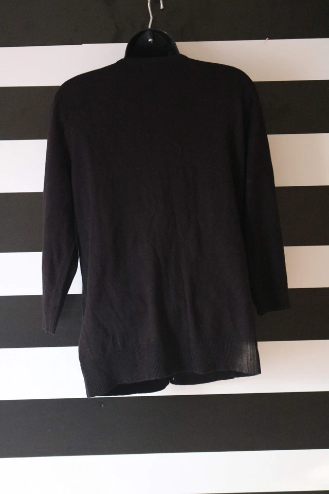 Cardigã feminino New York & Company mistura de algodão tamanho G grande - Imagem 2 de 4