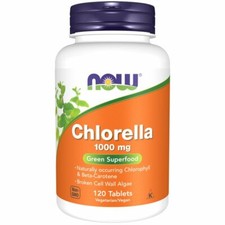 NOW Supplements- Chlorella 1000 mg with naturally occurring Chlorophyll- Beta-Ca
