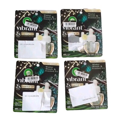 4-Pack Airwick Vibrant Winter Woods & Frosted Ivy Scented Oil Refills 8 Refills