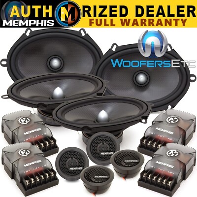 2 sets MEMPHIS MCX57C 6''x8'' 5''x7'' COMPONENT MIDS SPEAKERS TWEETERS CROSSOVERS