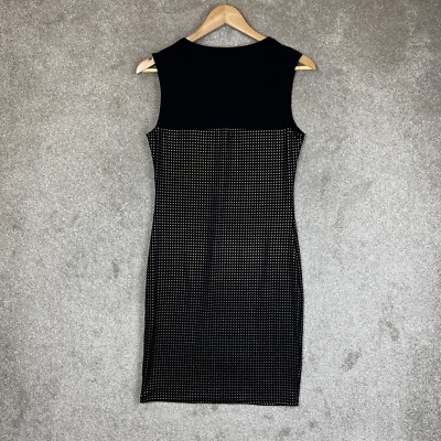 Rachel Rachel Roy Dress Womens Medium Black Gold Studded Sleeveless- 1760*  | eBay