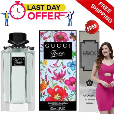 Flora Glamorous Magnolia Perfume EDT 100ml/ 3.3fl Oz For Women Free Havoc 75ml
