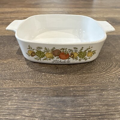 Corning Ware L' Echalote Spice of Life 1 Qt. Liter Casserole Dish A-1-B NO LID