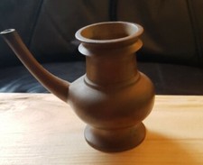Indian Antique Solid Brass Ritual Holy Water Pot. Unique .3.5".