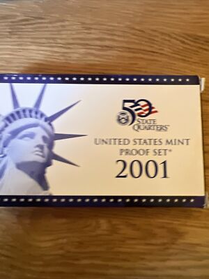 2001 US Mint Proof Set mit Echtheitszertifikat