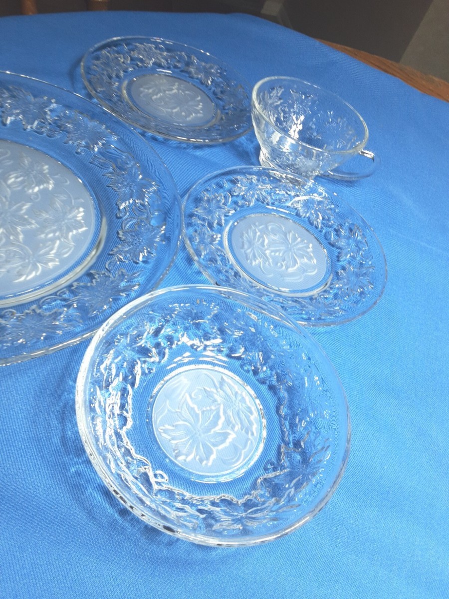 Princess House FANTASIA 5pc Sitting Dinner Plate Dessert Plate
