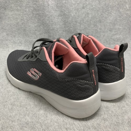 Skechers Women's Sz 10 Dynamight 2.0 Gray Pink 12964 Memory Foam Sneakers Shoes - Picture 8 of 14