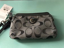 Nuevo con Etiqueta COACH POP Firma MTL CAMP CARTERA MUÑEQUERA Doble Cremallera