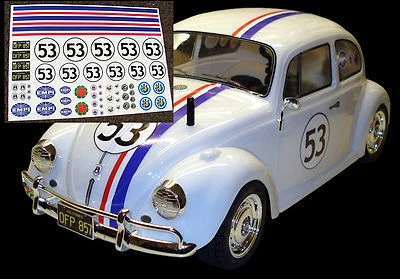 RC Herbie 10th Maßstab Aufkleber Sticker Zu Tamiya Sand Feuerwerker Käfer Usw