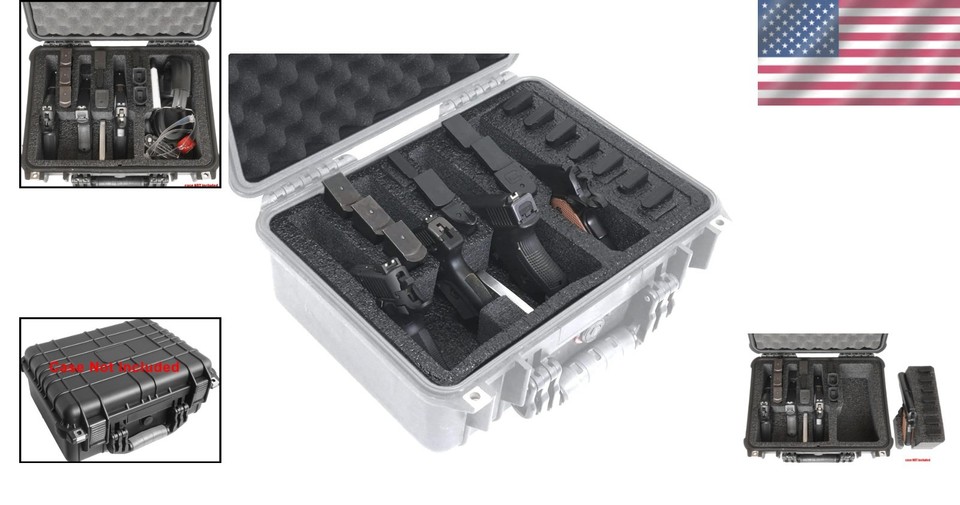 Secure Foam Insert For Apache 3800 Harbor Freight Organize 4 Pistols 