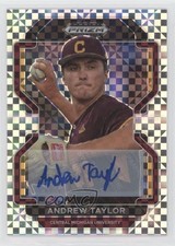 2022 Panini Prizm Draft Picks Power Plaid 16/17 Andrew Taylor #PDP80 Auto 0j81