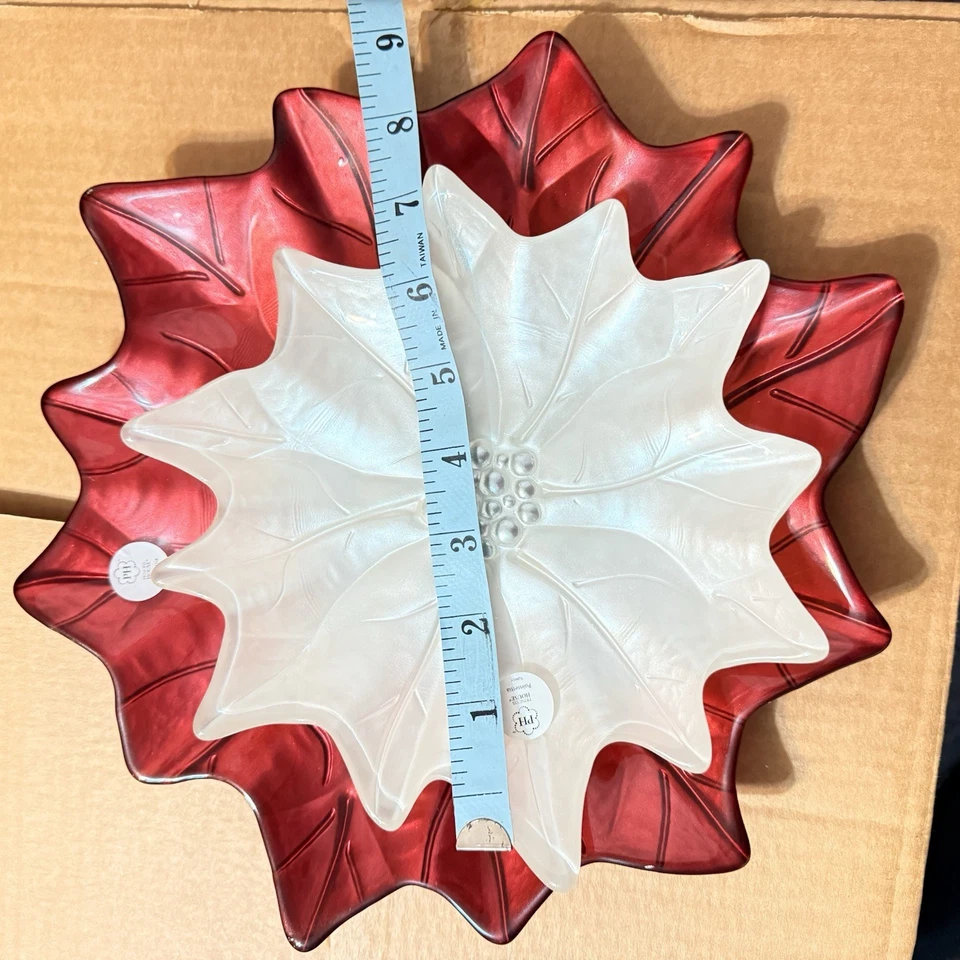 Platos Meridianos Noche Buena 4 rojos y 4 blancos  Foto 2 de 4