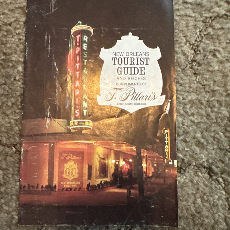 T Pittaris Tourist Guide New Orleans 1957 softcover restaurant booklet