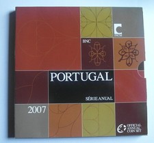 offizieller Kursmünzensatz  Portugal  2007   Stempelglanz     BNC