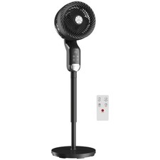 HOMCOM 20 dB Standing Fan for Bedroom, Pedestal Fan with 85° Oscillating
