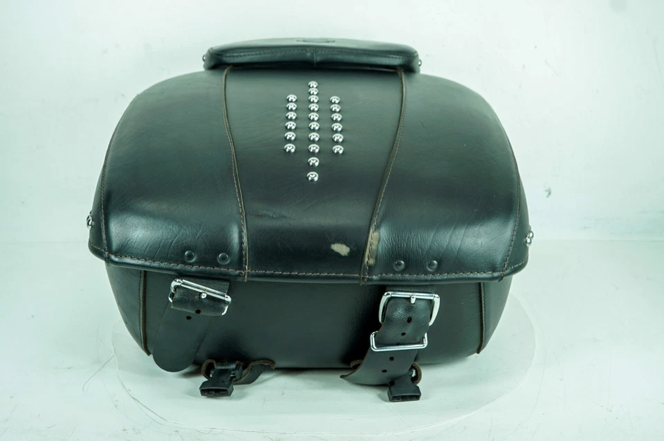 14 Harley Heritage Softail Classic Tour Pak Case Back Rest Leather Scracth 1381 - Image 2 of 4