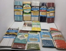 NEW Lot of 27 Vintage Sewing Seam Binding,1 Rick Rack, 1 Twill Tape Multicolor 