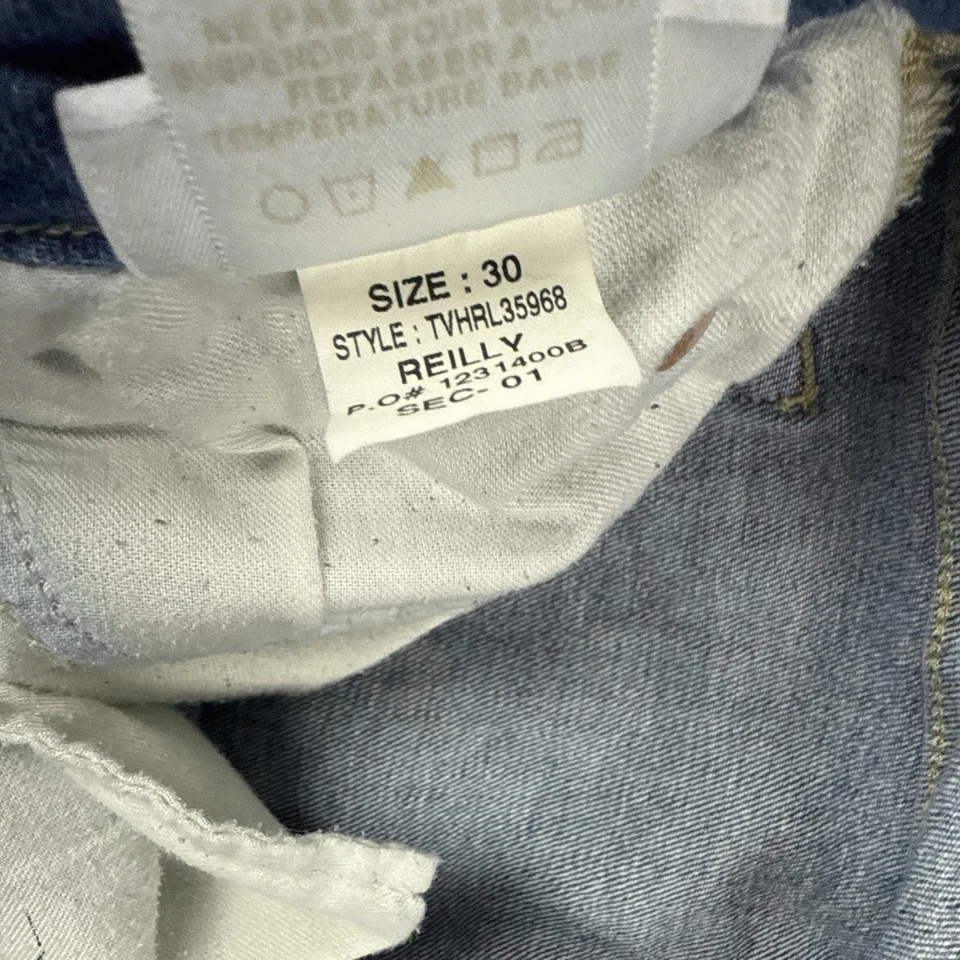 Pantalones de mezclilla Joes para mujer talla 30 tiro medio ajustados al tobillo desgastados elásticos azules Foto 4 de 4