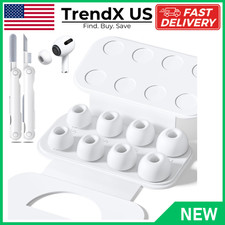 4 Pairs Ear Tips for AirPods Pro 1st 2nd Gen w/ Storage Box  Cleaning Pen