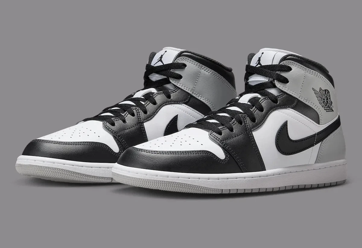 Nike Air Jordan 1 Mid Shoes White Black Grey "Barons" DQ8426-101 Men's NEW