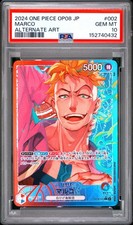 2024 ONE PIECE JAPANESE OP08-TWO LEGENDS ALTERNATE ART #002 MARCO PSA 10