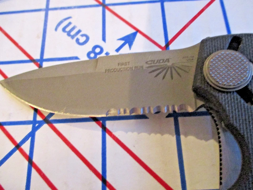Cuchillo Plegable Raro NUEVO/Caja CUDA/CAMILLUS ATS-34 1ª Producción Ejecución Bloqueo Foto 4 de 4