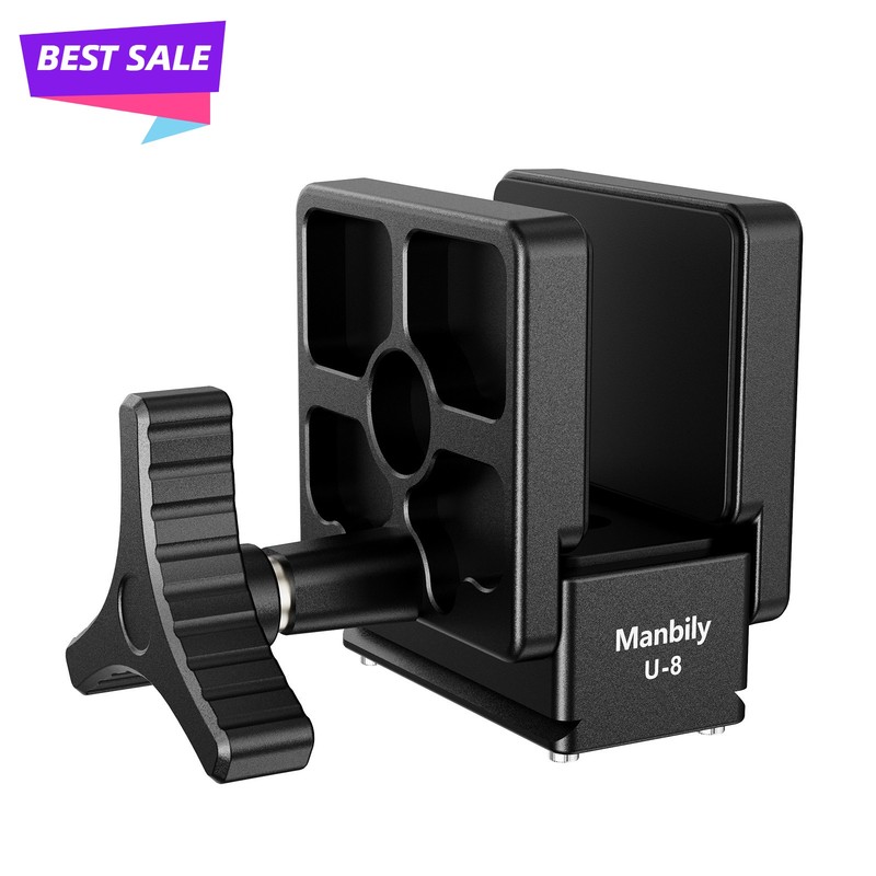 Manbily Saddle Mount Rifle Clamp Adapter for Hunting Tripod Arca Swiss QR Plate 
