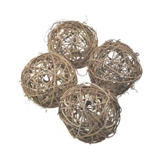 4 PCS Wicker Dried Vine Balls 4 Inch 10cm Table Wedding Party Decoration