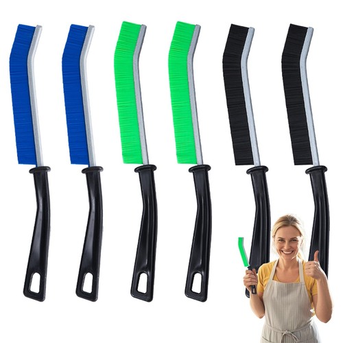 6-Pack Hard Bristle Crevice Cleaning Brush, Best Tool for Cleaning Grout, Gap...