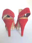 Pedro Garcia Red Suede Strappy Sandal Heels Sz 35 - 5 US — photo 4