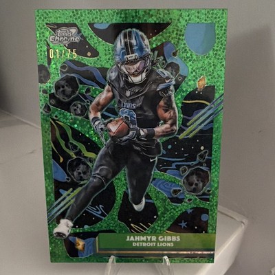 Topps Chrome Cosmic Jahmyr Gibbs Lions Green Cosmic Dust #32 01/75 2025