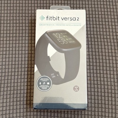 Fitbit Versa 2 Health & Fitness Smartwatch with Heart Rate Black New Sealed