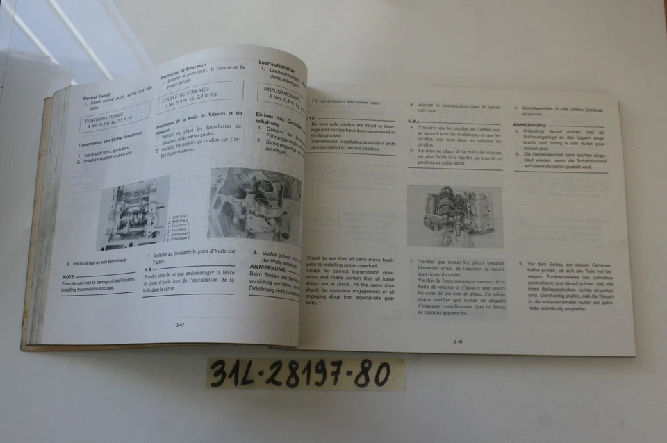 Yamaha RD250LC RD350LC 1983 Workshop Manual Shop Manual - Image 2 of 2