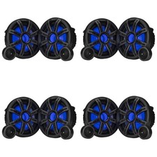 Kicker 51MSS84 - MSS 8-Inch Premium Marine 4-Ohm LED Component System, 4 Pairs