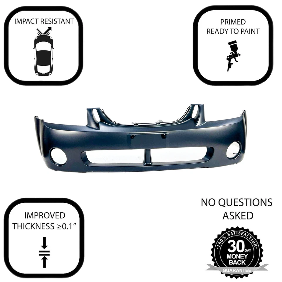 Cubierta de parachoques delantero para 2004 2005 2006 Kia Spectra Spectra5 con orificios para luces antiniebla LA Foto 2 de 4