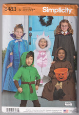 8483 SIMPLICITY - CAPE COSTUMES - Unisex KIDS Sz: S/M/L, 3/4/5/6/7/8